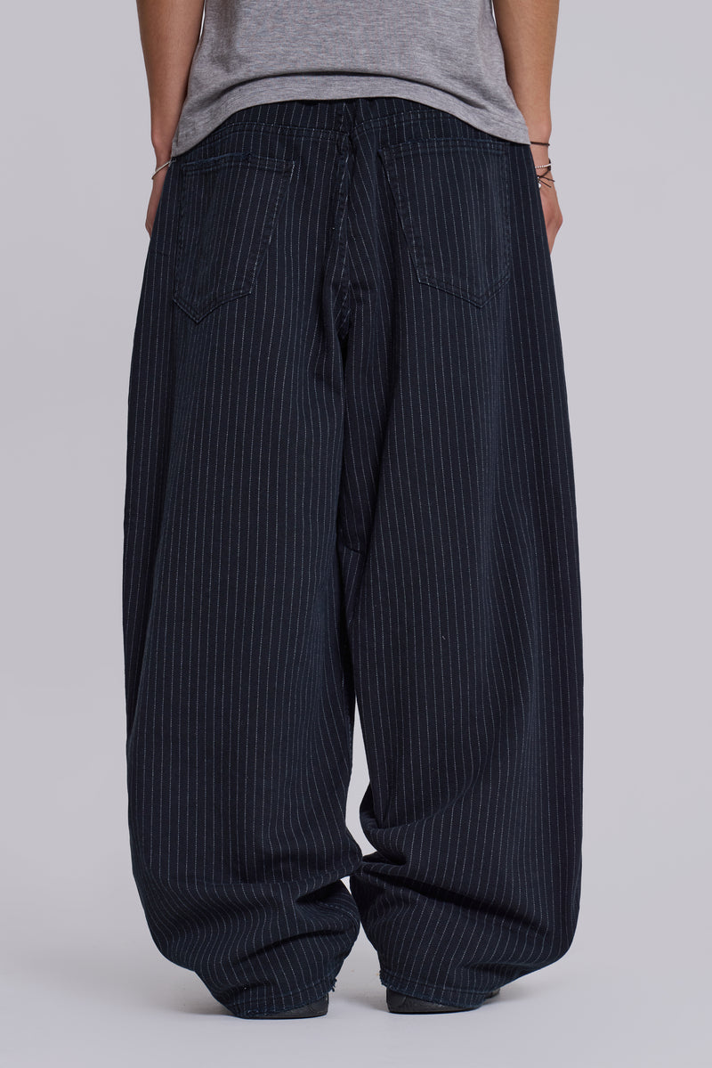 Black Pinstripe XL Colossus Jeans