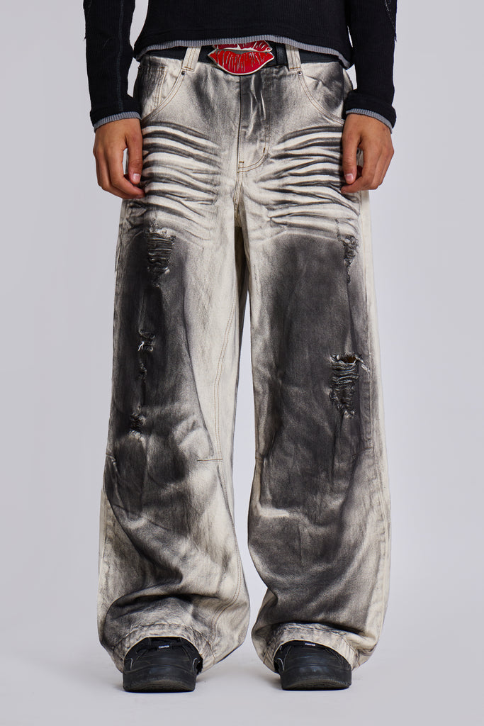 Watercolour Colossus Jeans | Jaded London | Clothing