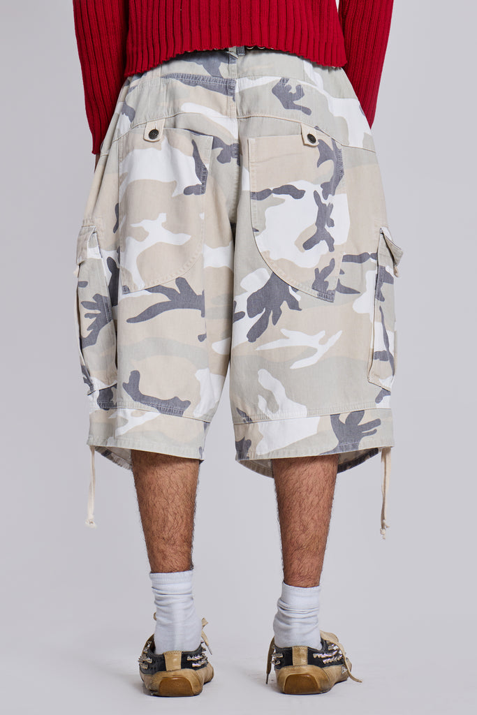 Snow Camo Cadet Cargo Shorts