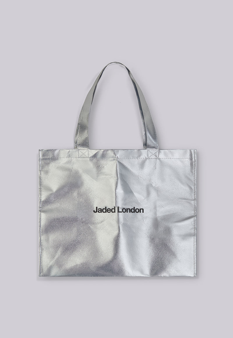 Belted Silver Bag