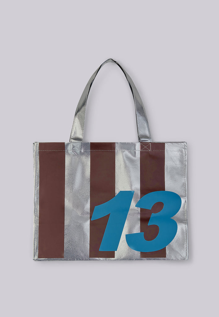 No.13 Stripe Silver Bag