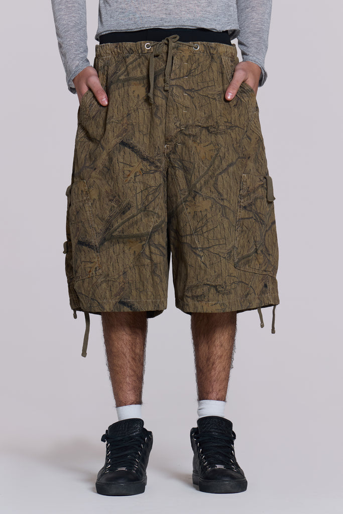 Forest Camo Parachute Shorts