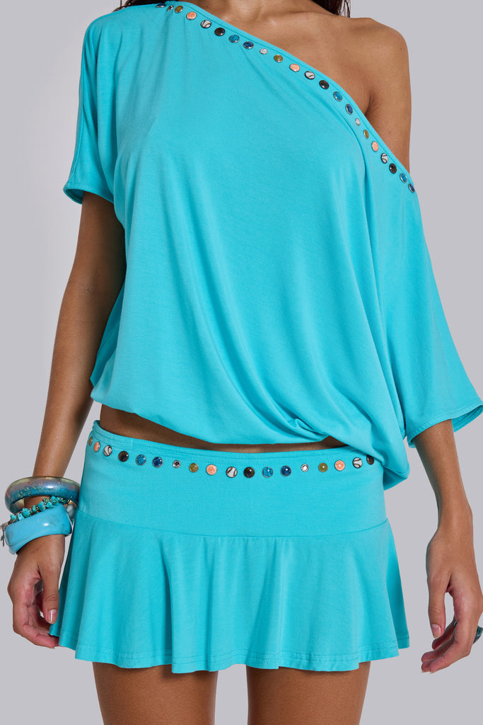 Azurae Studded Backless Top | Jaded London | Clothing
