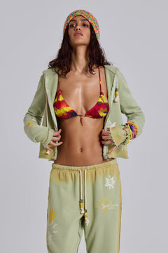 Cleo Sunfade Zip Through Hoodie - S / Green