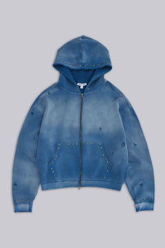 Sunfade Waffle Studded Hoodie – view 1