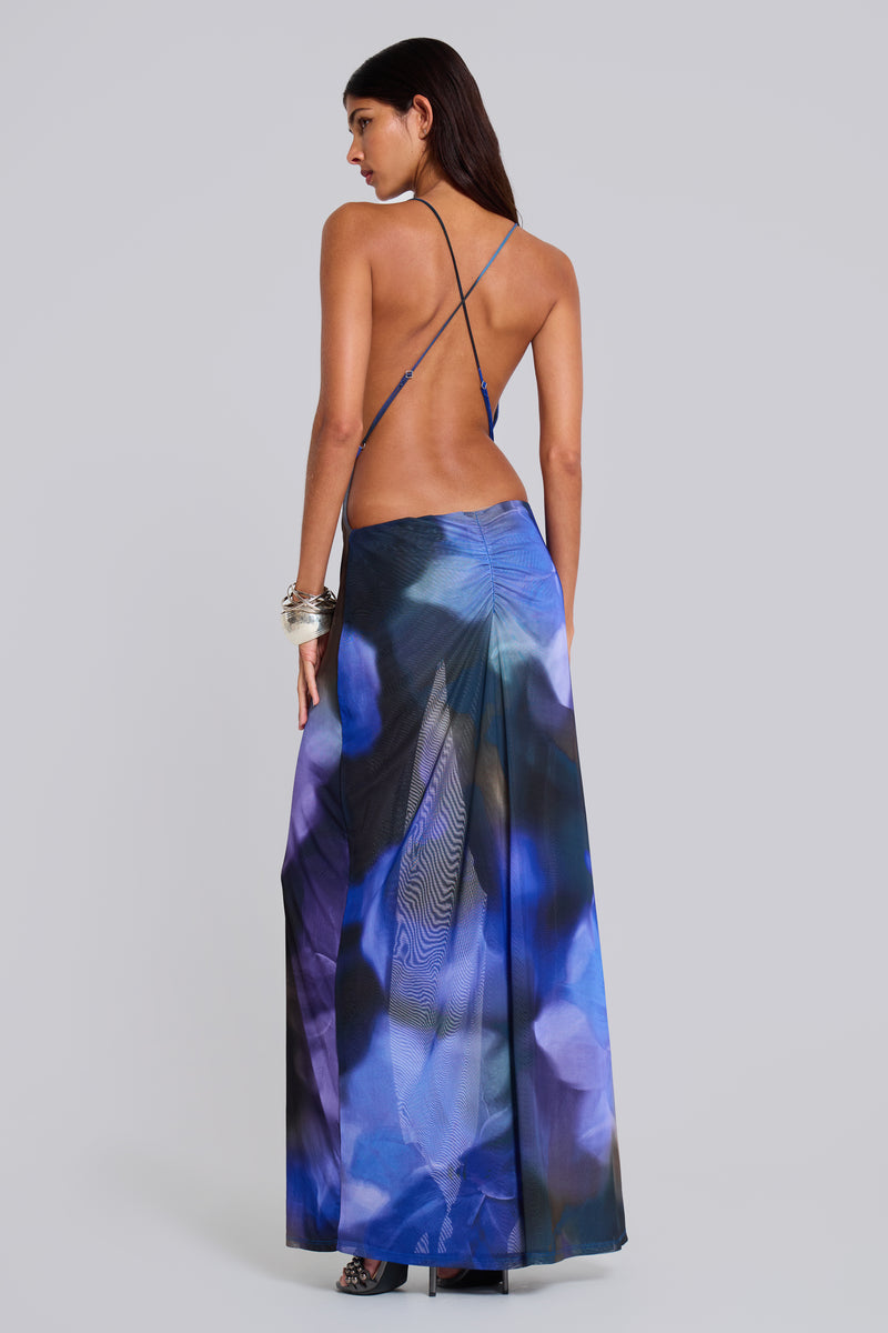 Sedona Blue Floral Maxi Dress