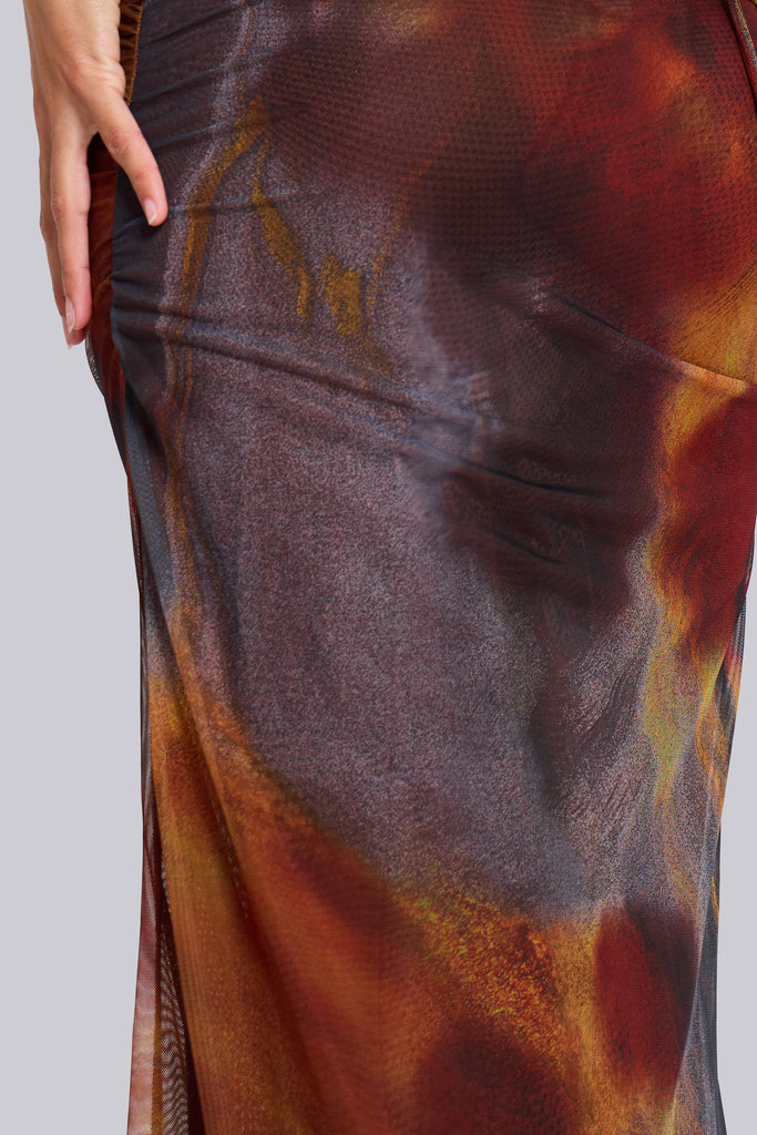 Vida Backless Maxi Dress in Whiskey