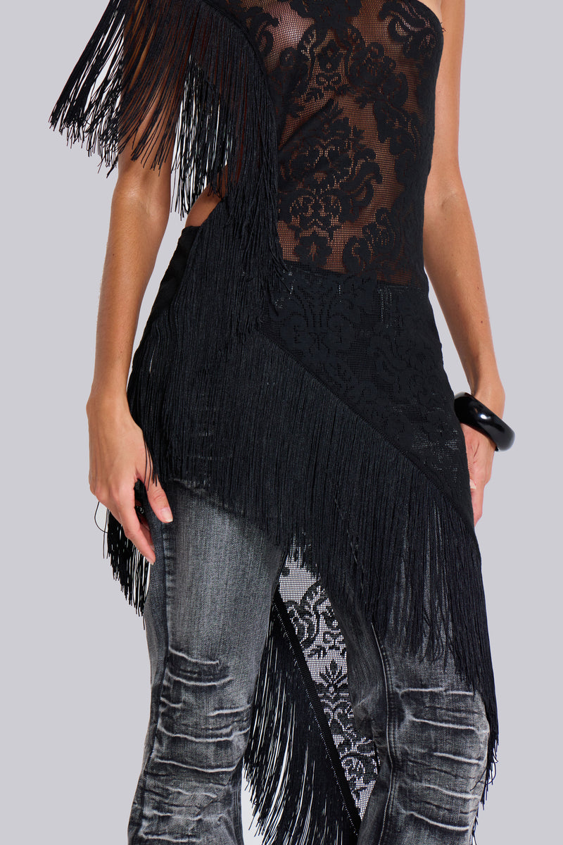 Vivienne Lace Fringe Dress | Jaded London | Clothing Vivienne Lace Fringe Dress | Jaded London | Clothing
