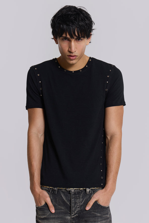 Studded Black Mist Tee