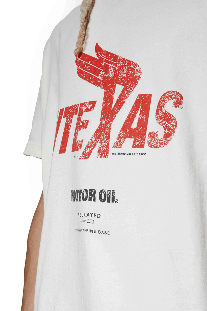 Vintage White Texas Motor Oil T Shirt