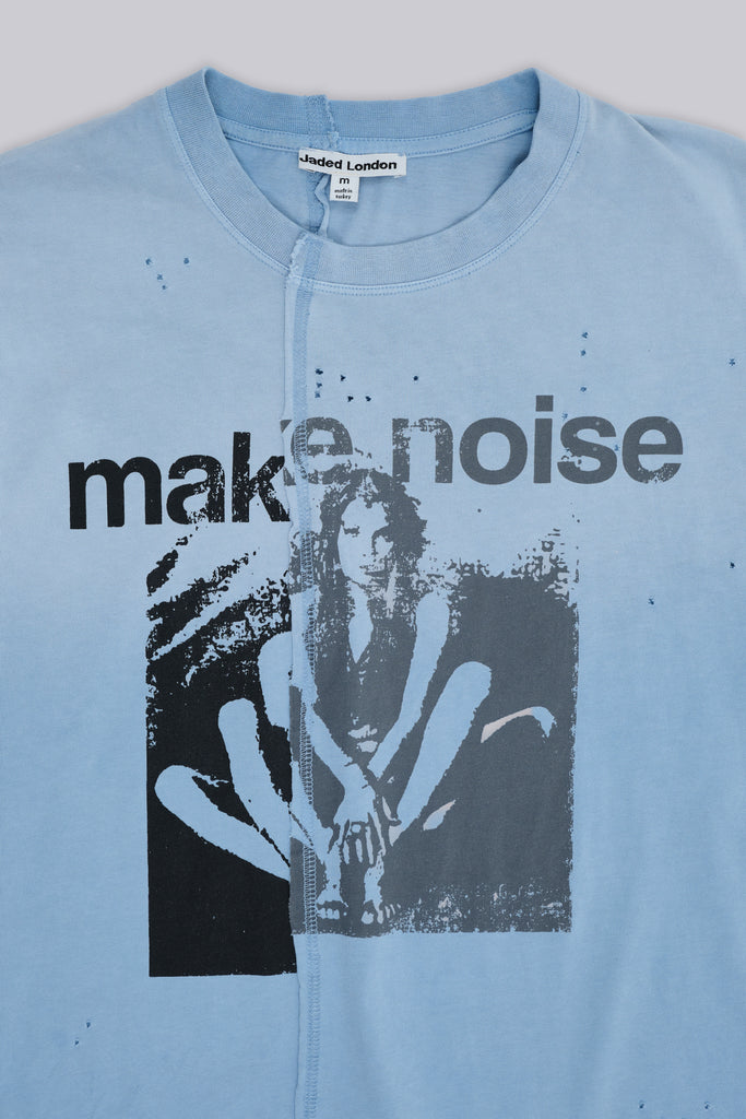 Make Noise Spliced Cropped T-Shirt | Jaded London | Clothing