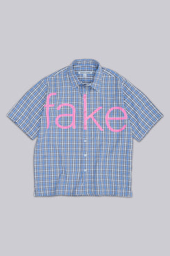 Fake Check Shirt - XXS / Blue