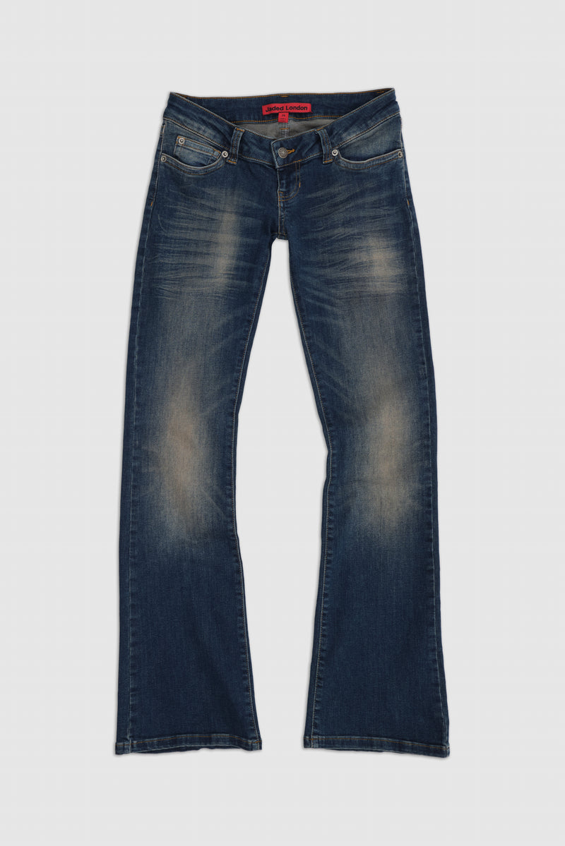 Kelsey Low Rise Skinny Bootcut Jeans in Dark Wash