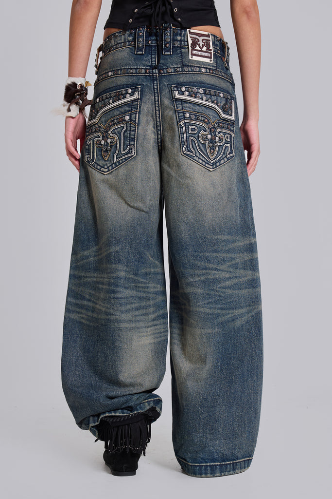 Rock Revival Heavy Stud Jeans | Jaded London | Clothing