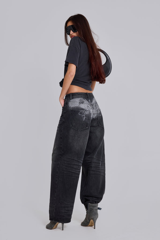 Black Falcon XL Colossus Jeans | Jaded London | Clothing