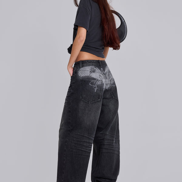 Black Falcon XL Colossus Jeans | Jaded London | Clothing