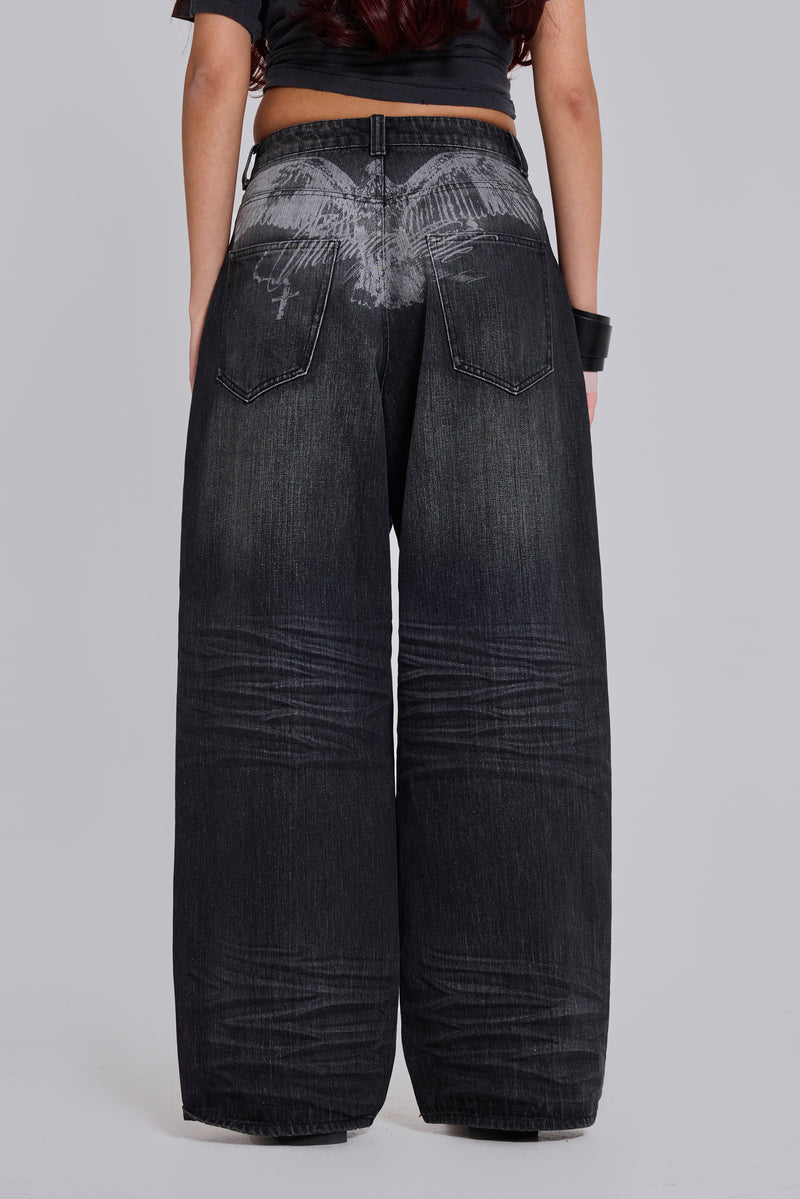 Black Falcon XL Colossus Jeans | Jaded London | Clothing