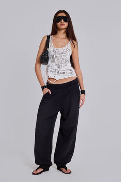 Black Cuffed Baggy Monster Joggers - XS / Black