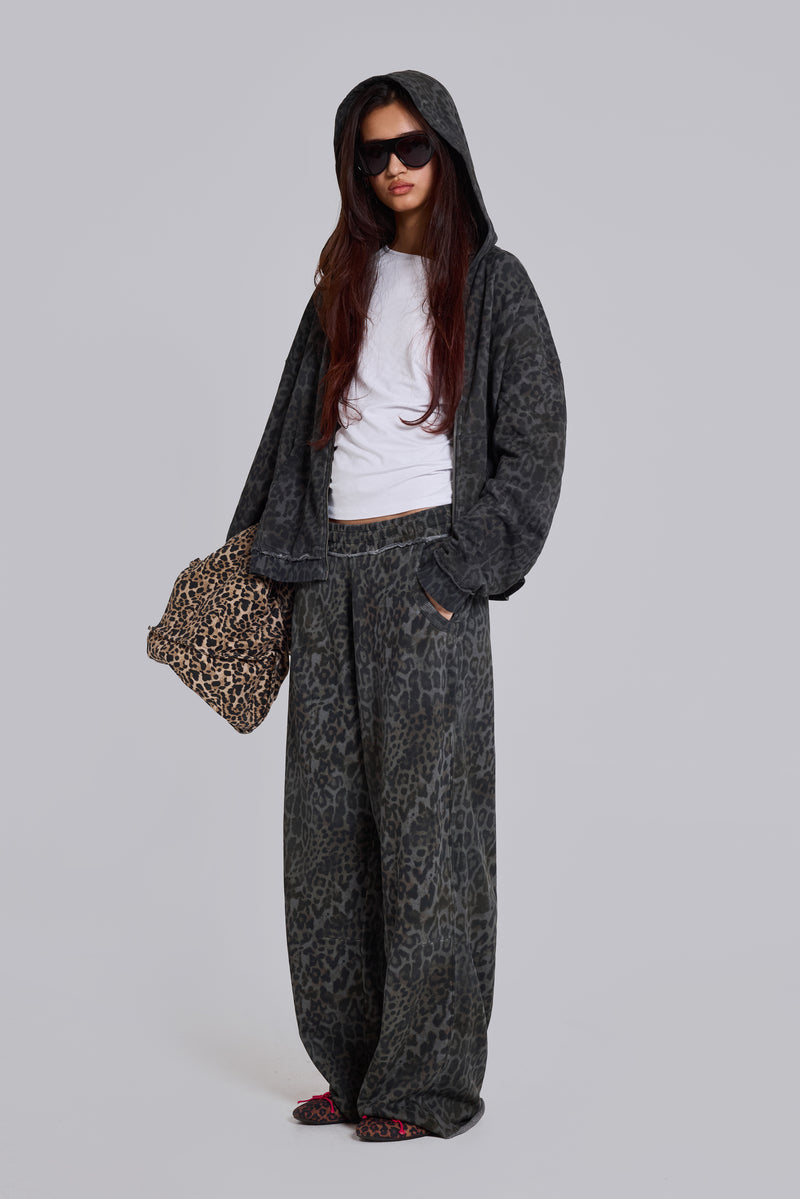 Shop Charcoal Leopard Monster Joggers | Jaded London | Clothing