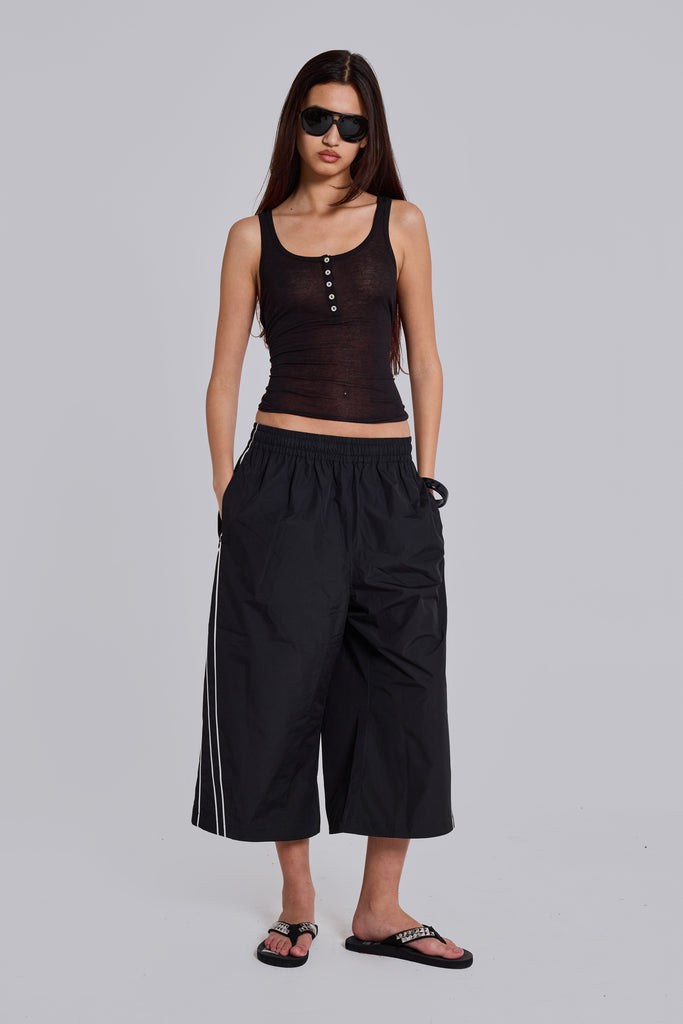 Black Vapor 3/4 Shorts | Jaded London | Clothing