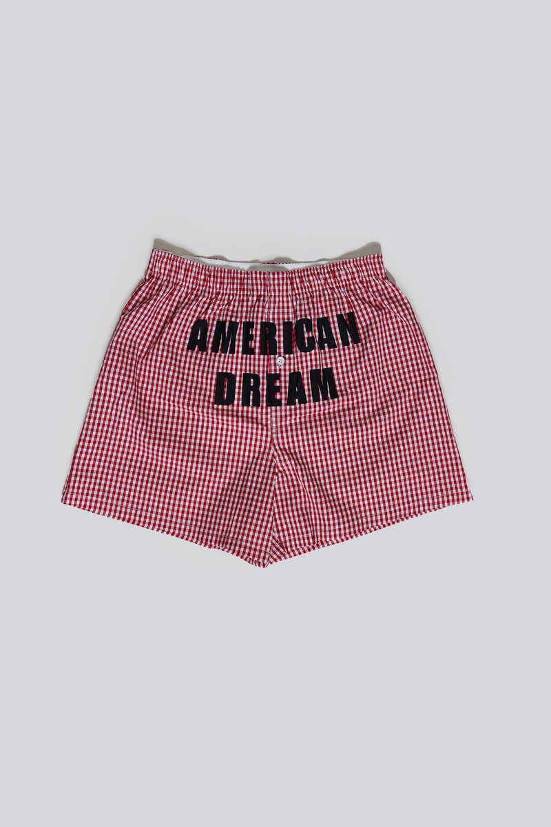 Red Gingham Printed Boxer