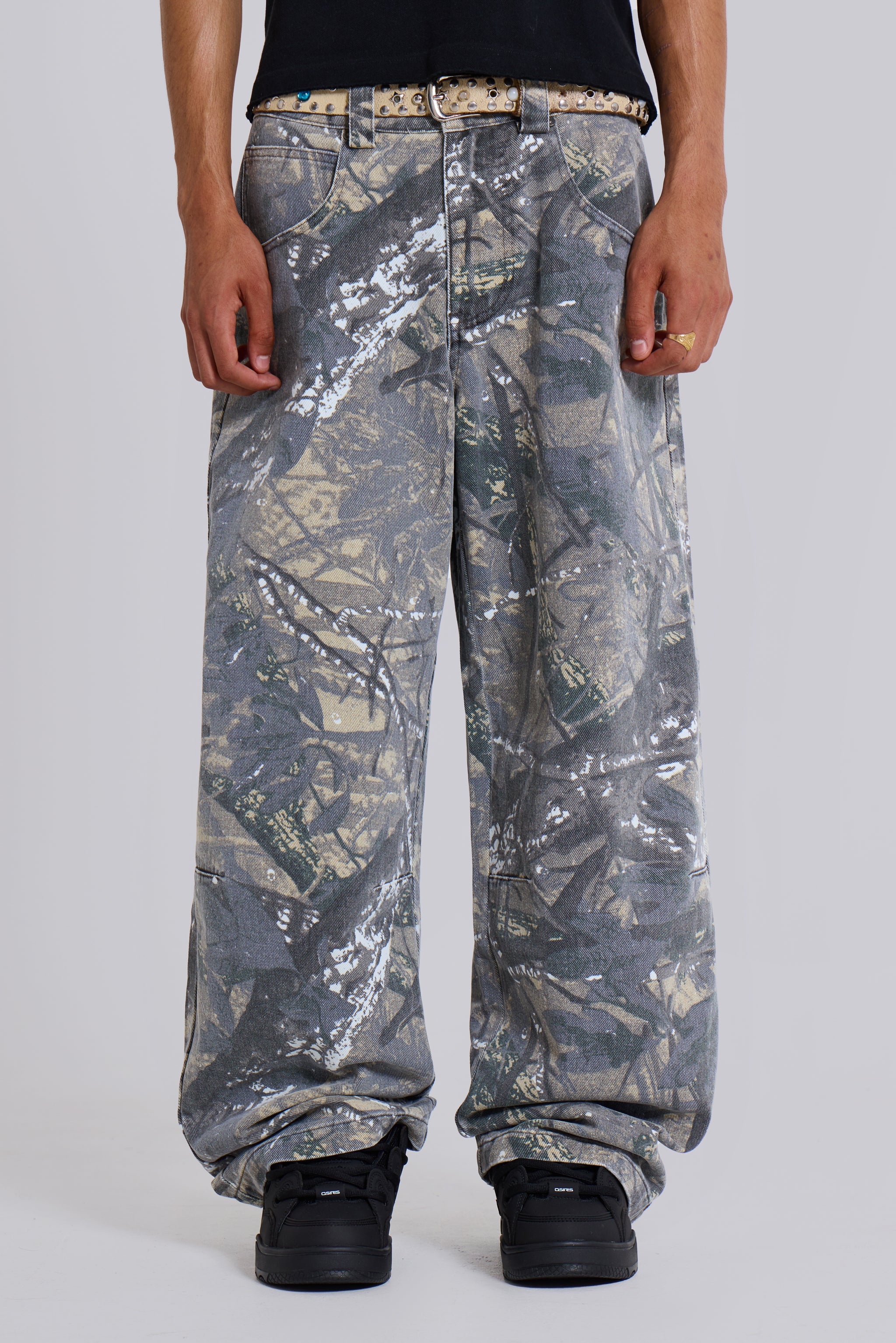 Forest Camo Colossus Jeans | Jaded London | Clothing