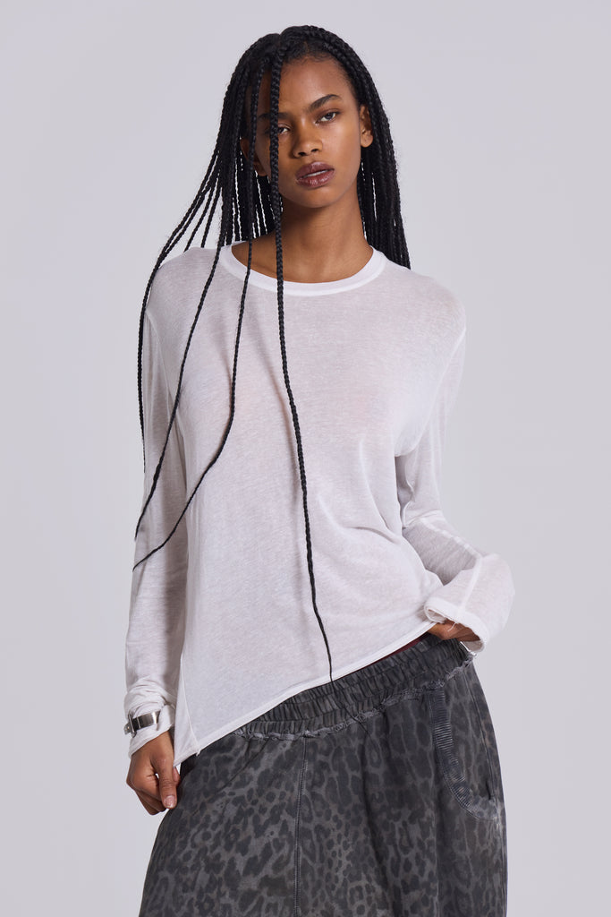 White Mist Long Sleeve Top