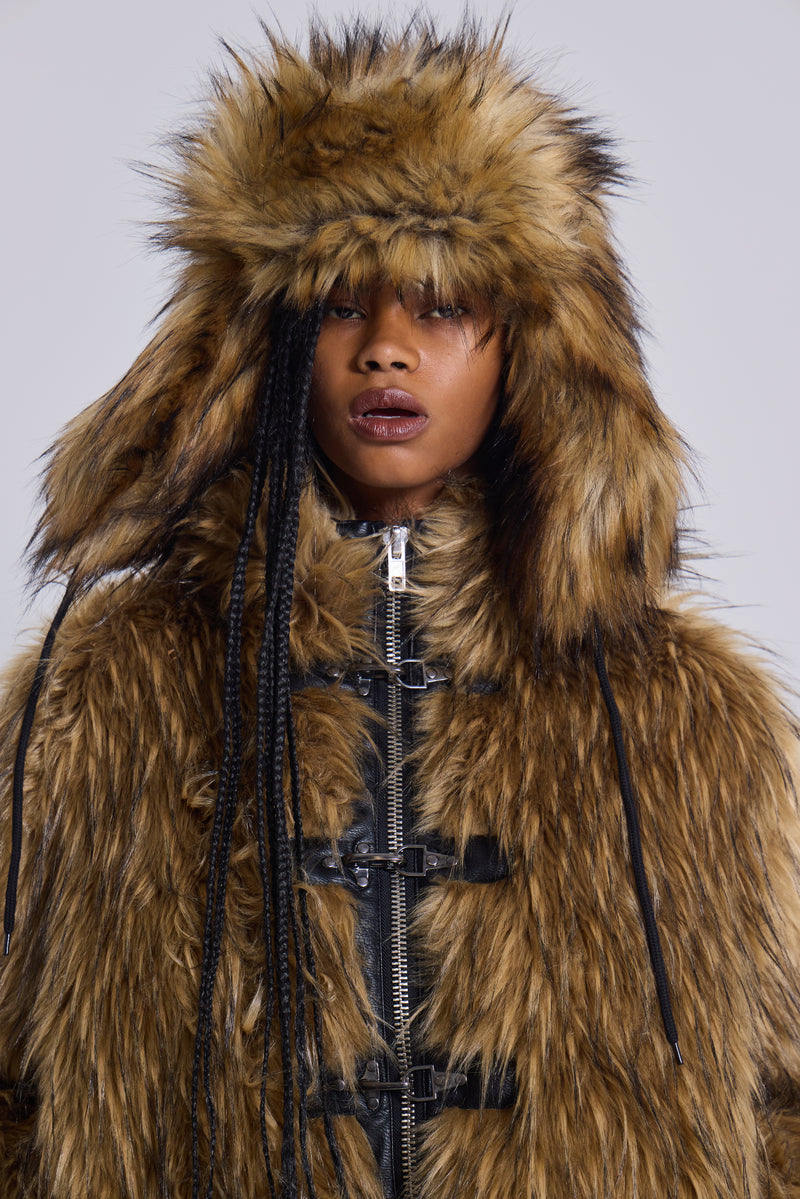 Blonde Fur Trapper Hat