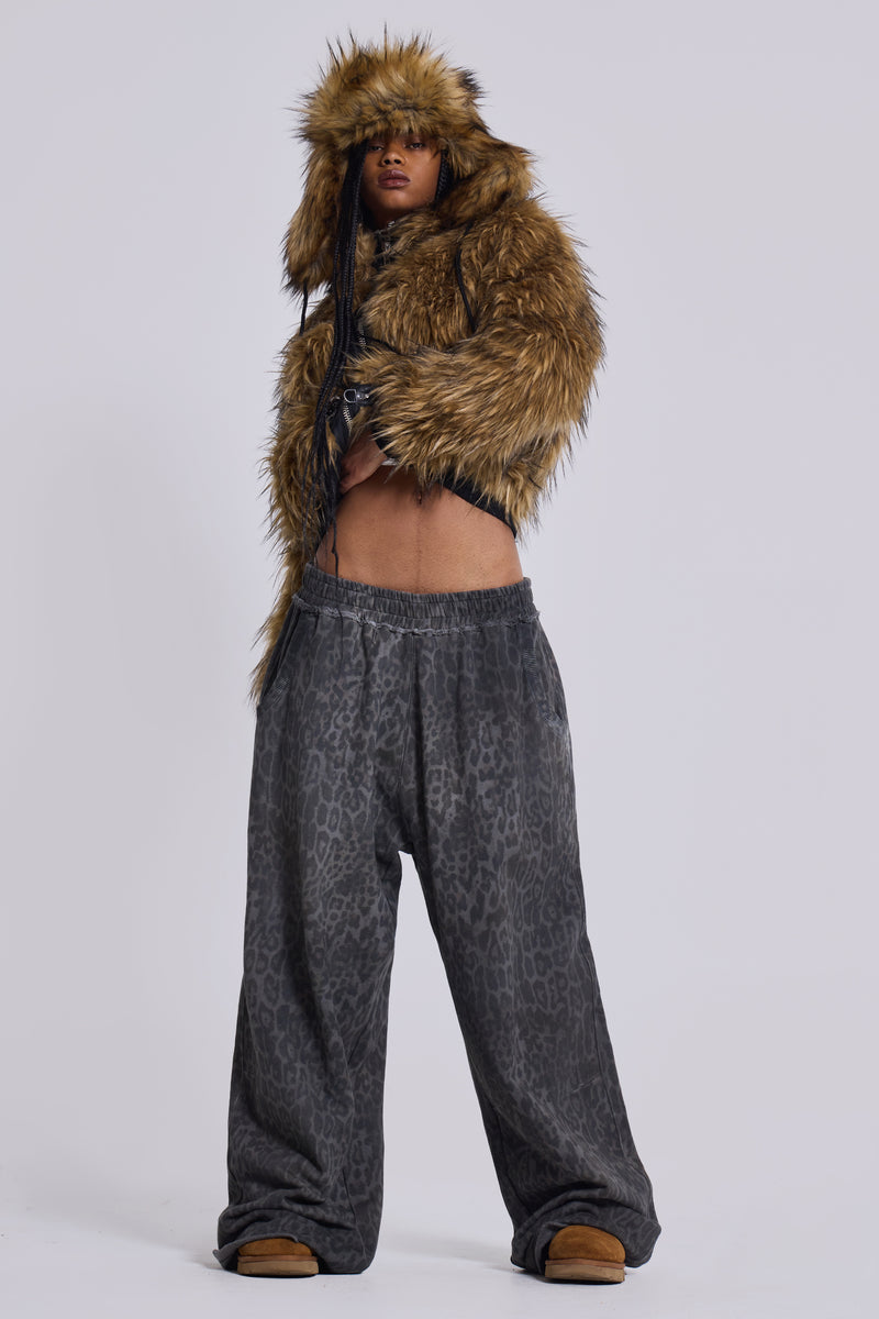 Charcoal Leopard Monster Joggers