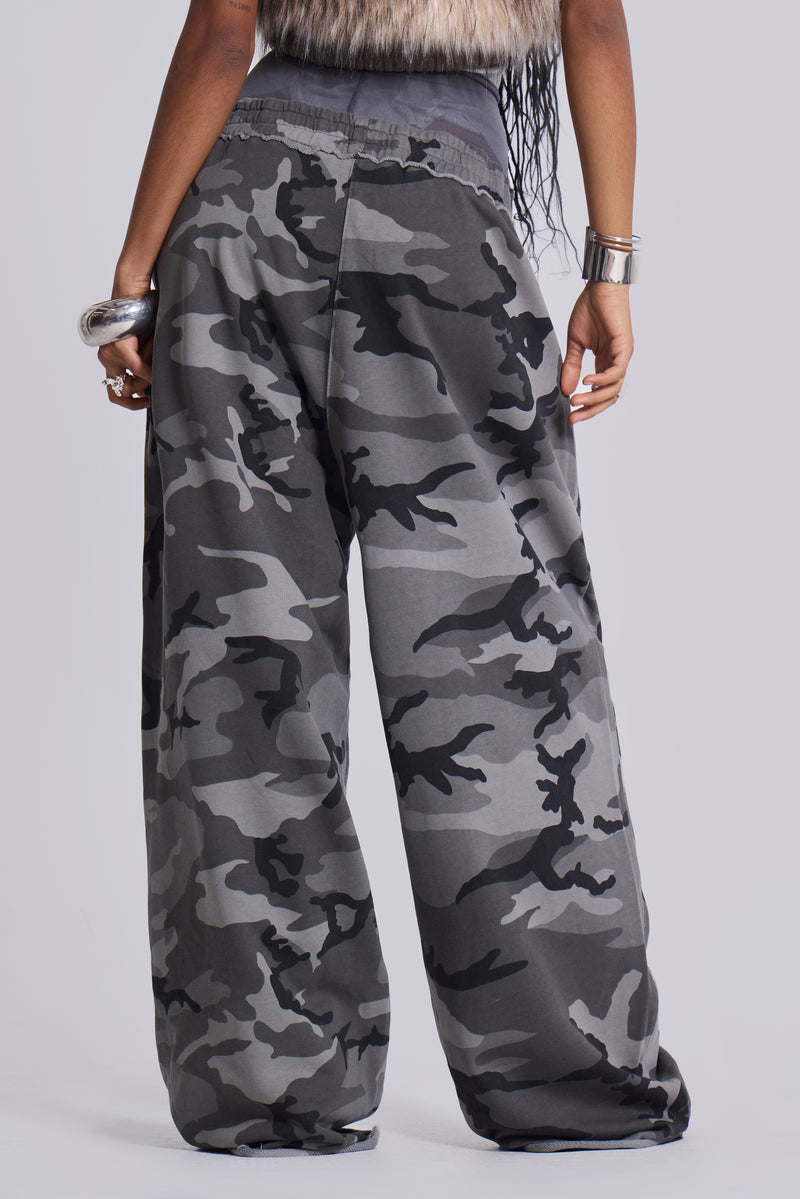 Black Baggy Camo Monster Joggers