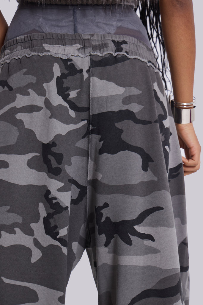 Black Baggy Camo Monster Joggers