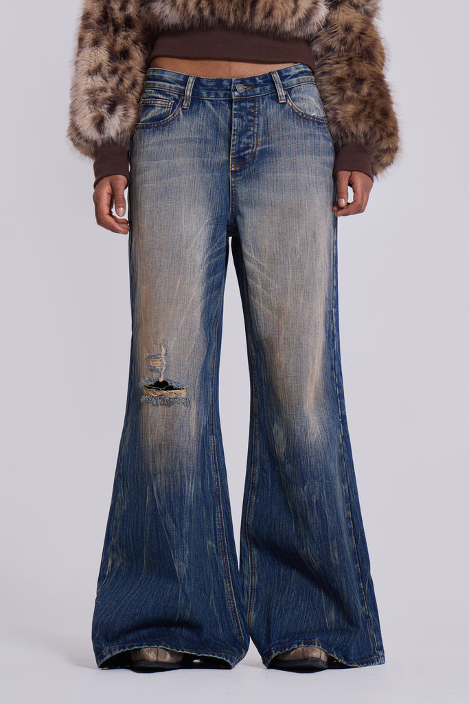 Vortex Baggy Flared Jeans | Jaded London