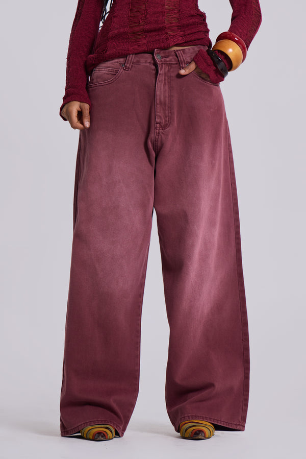 Burgundy Washed XL Colossus Jeans