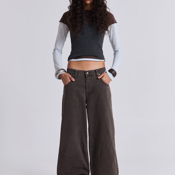 パンツ jaded london Washed Brown Colossus Jeans Chocolate Brown Colossus Jeans | Jaded London | Clothing