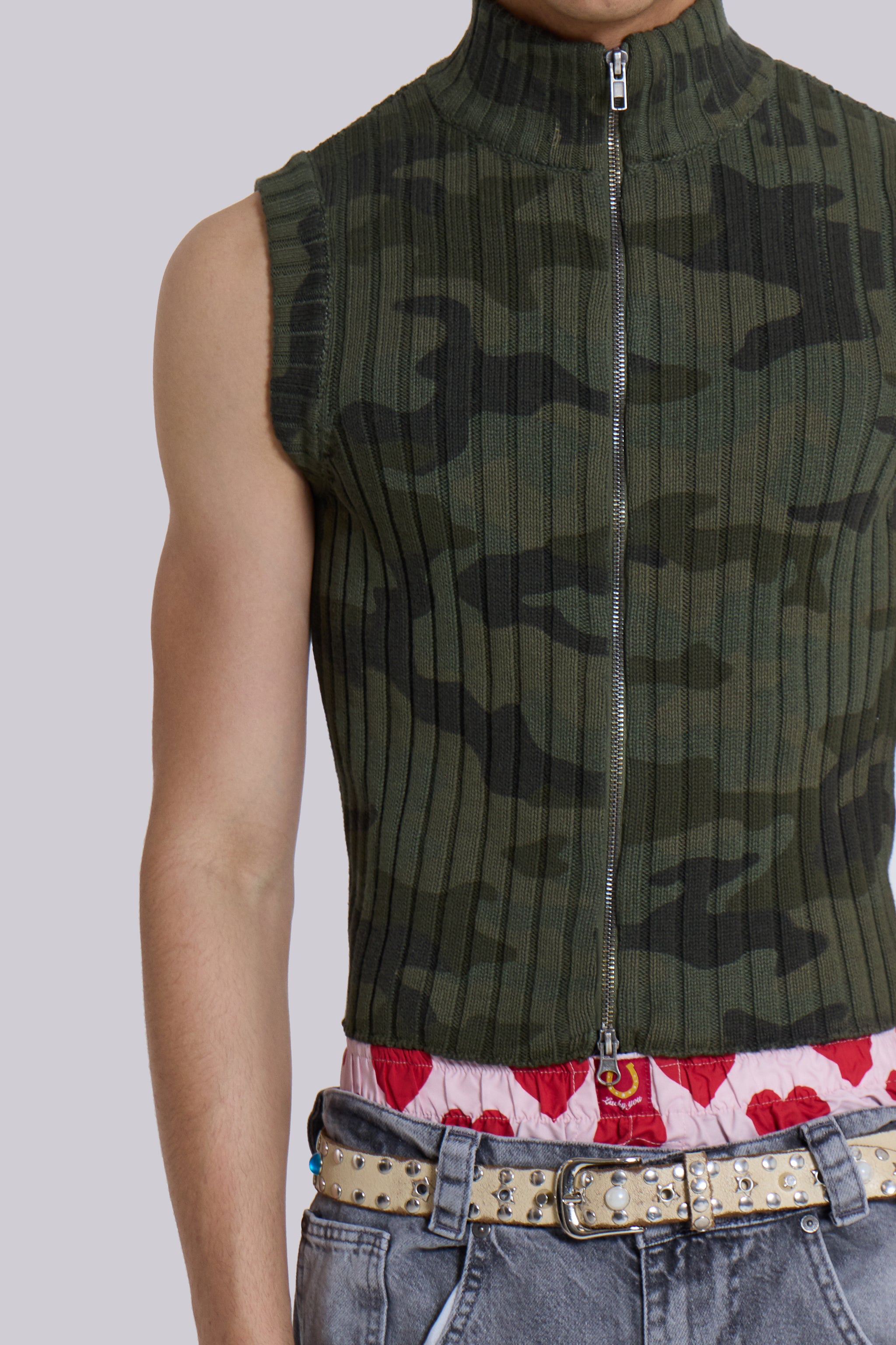 Camo Polar Knit Vest