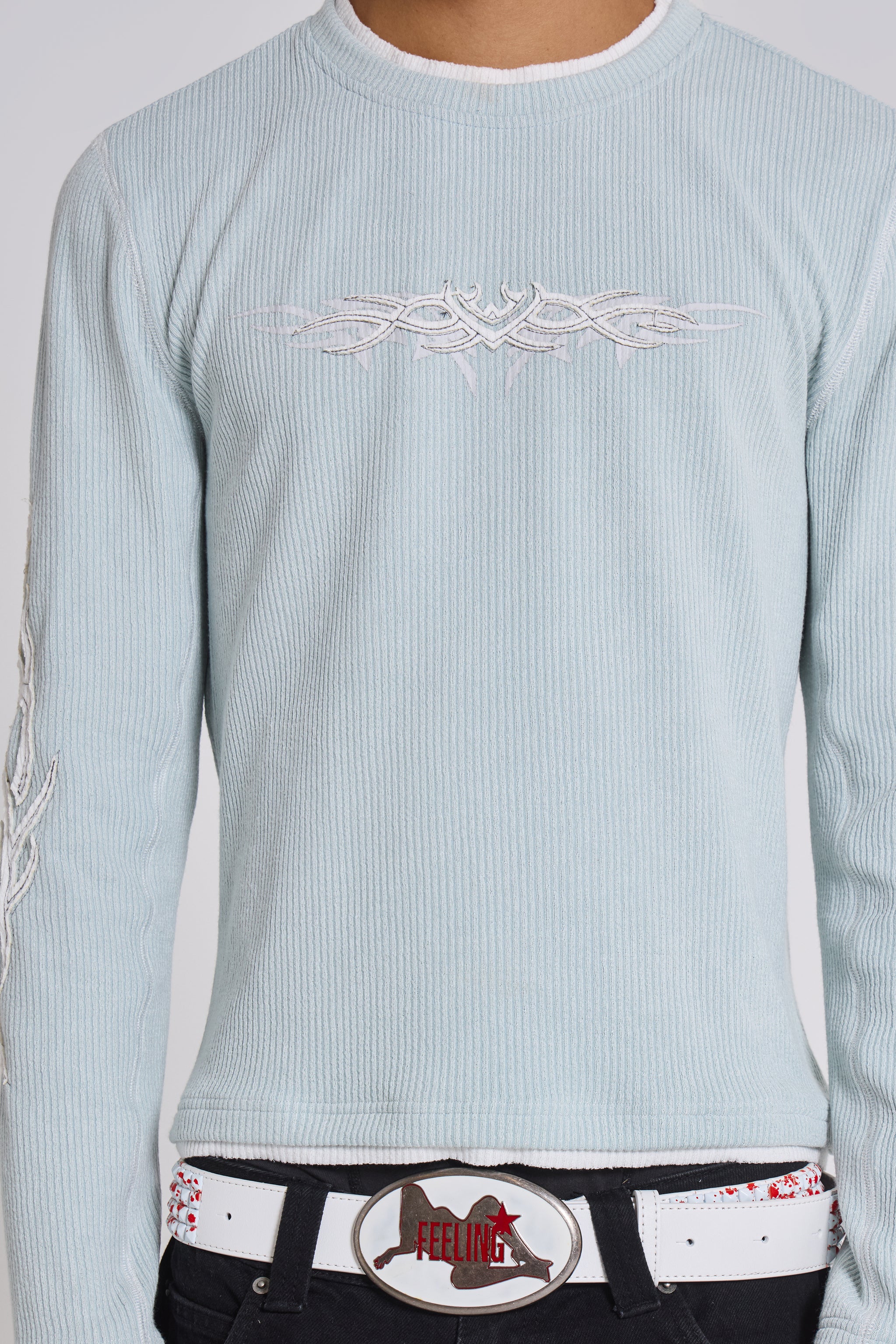 Aqua Tattoo Applique Tee