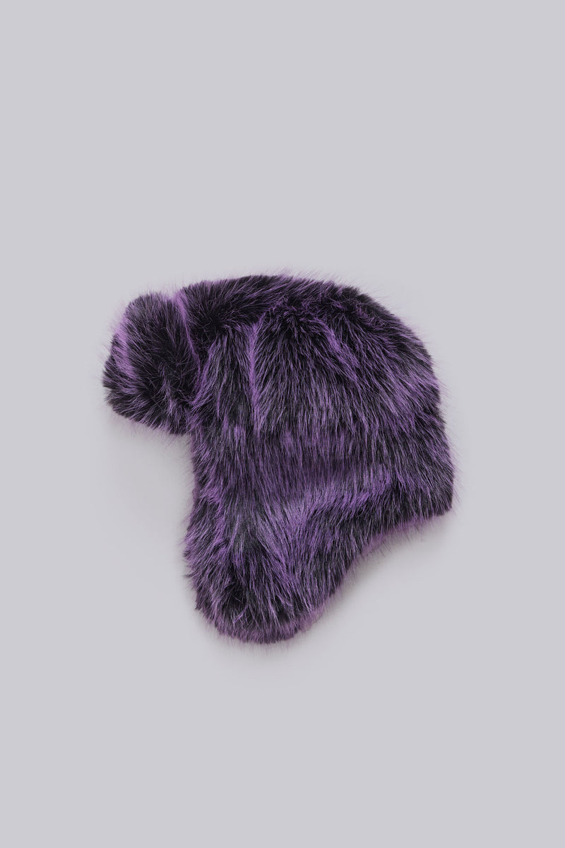 Violet Faux Fur Trapper Hat