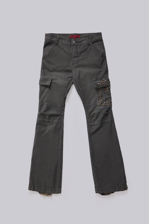 Kita Bootcut Pinstripe Cargo Suit Pants