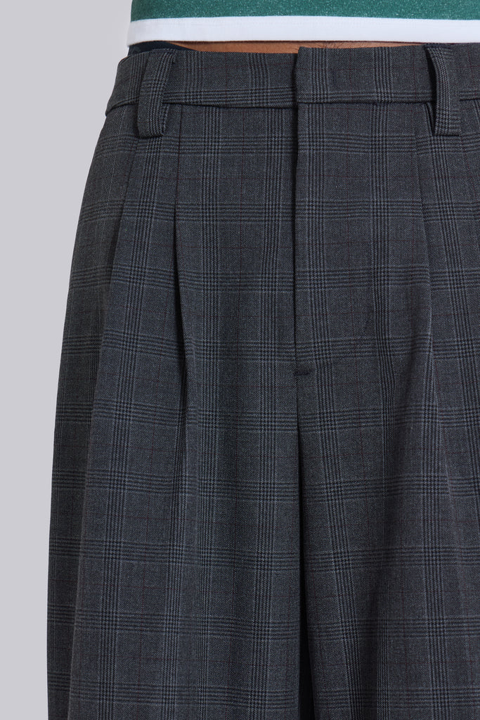 Grey Check Goliath Suit Trousers