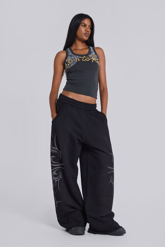 Black Baggy Blade Joggers