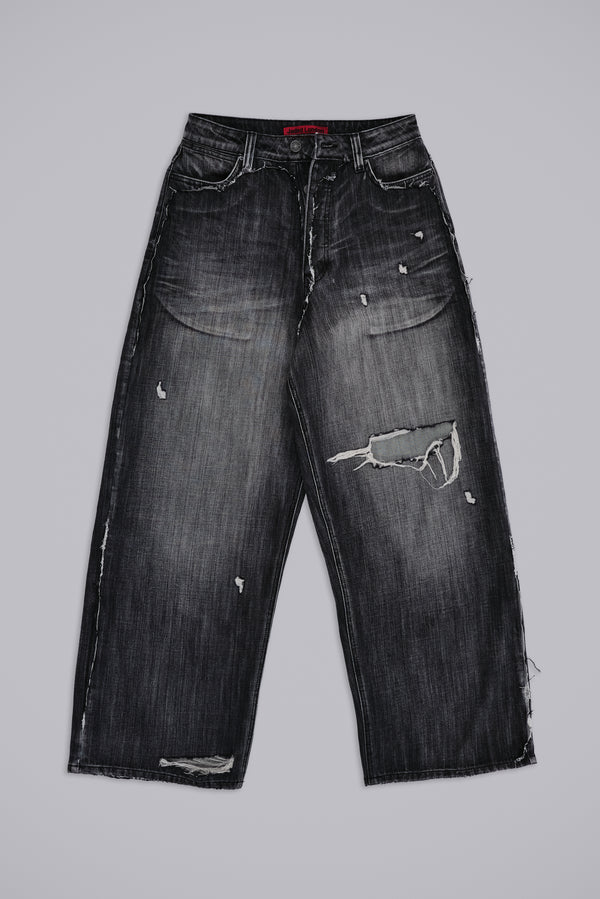 Black Eroded XL Colossus Jeans