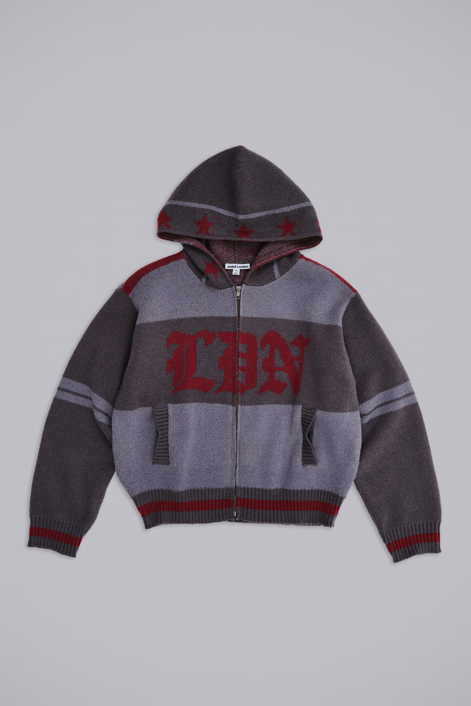 LDN Knitted Zip-Up Hoodie
