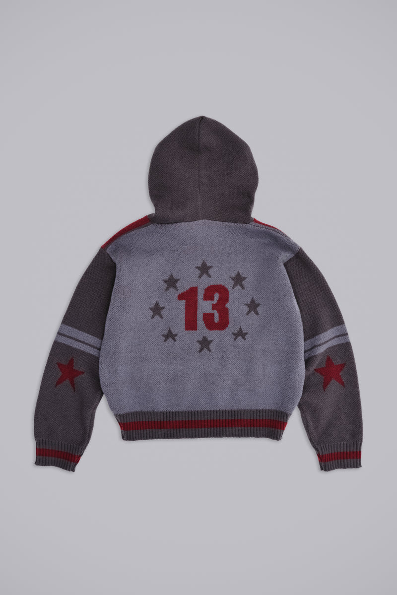 LDN Knitted Zip-Up Hoodie