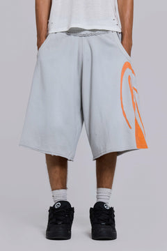 Grey Airbrush Divine Monster Jogger Shorts - XXS / Grey