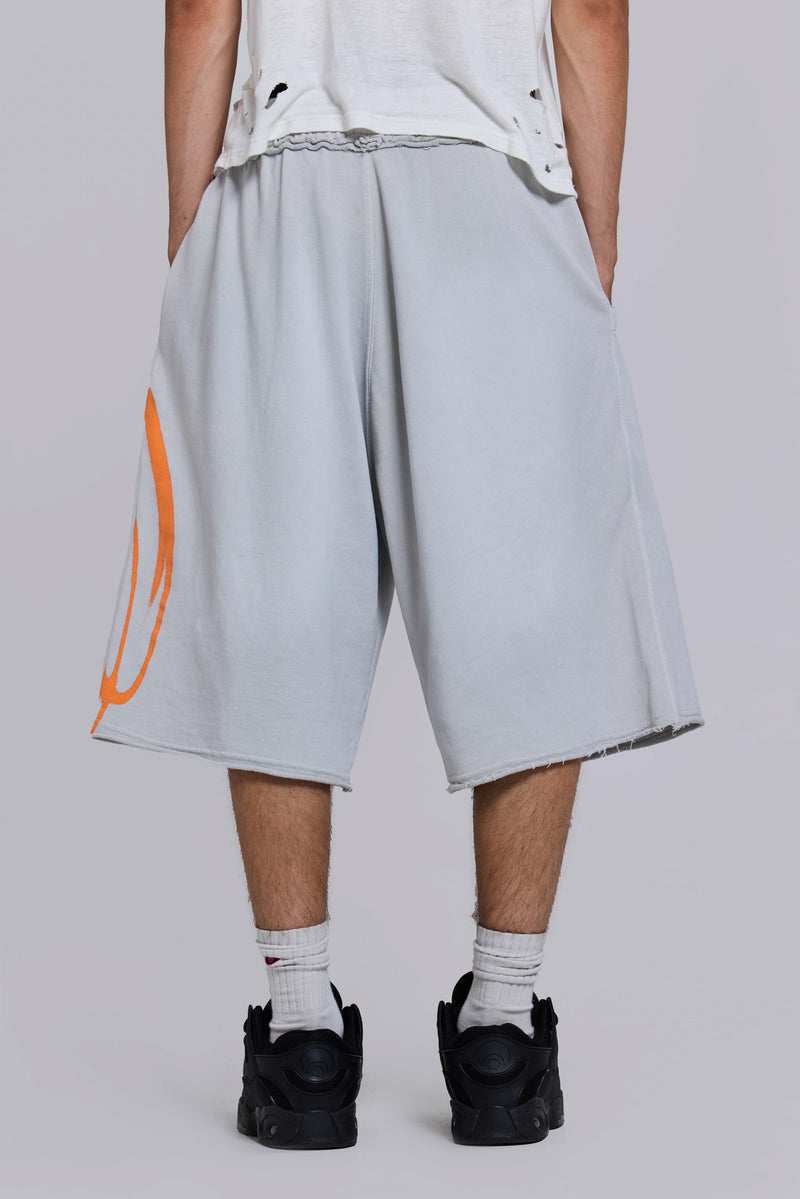 Grey Airbrush Diving Monster Jogger Shorts