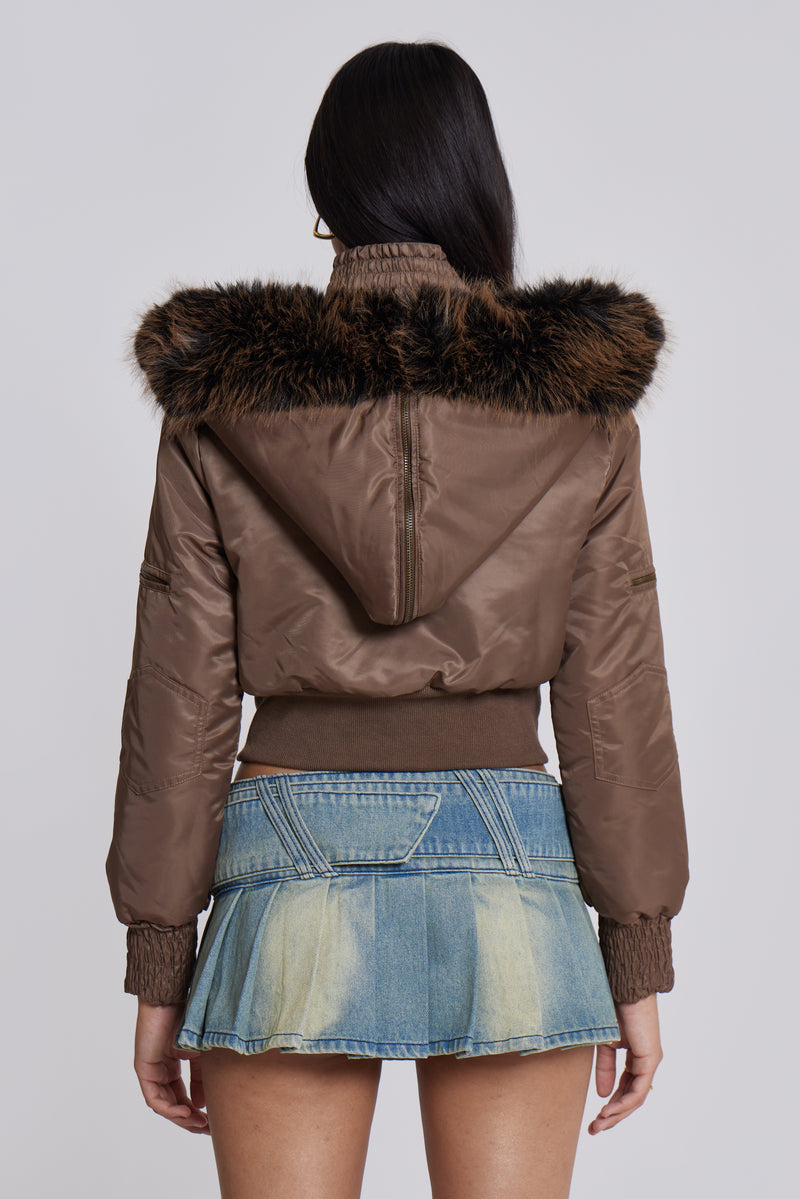 Ottod'Ame Faux Fur Jacket - Brown Jackets, Clothing - WOTTA21983 | The  RealReal
