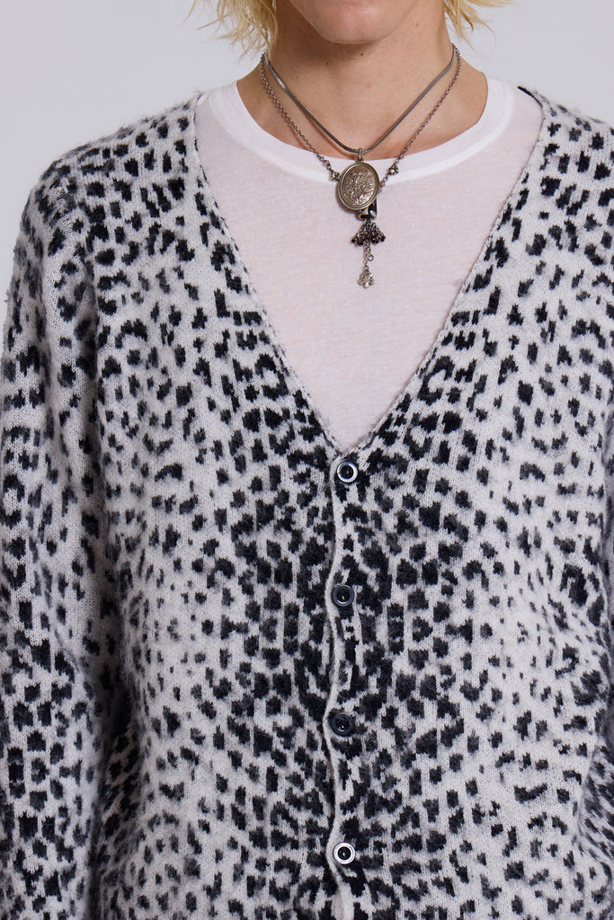 Snow Leopard Chuck Cardigan