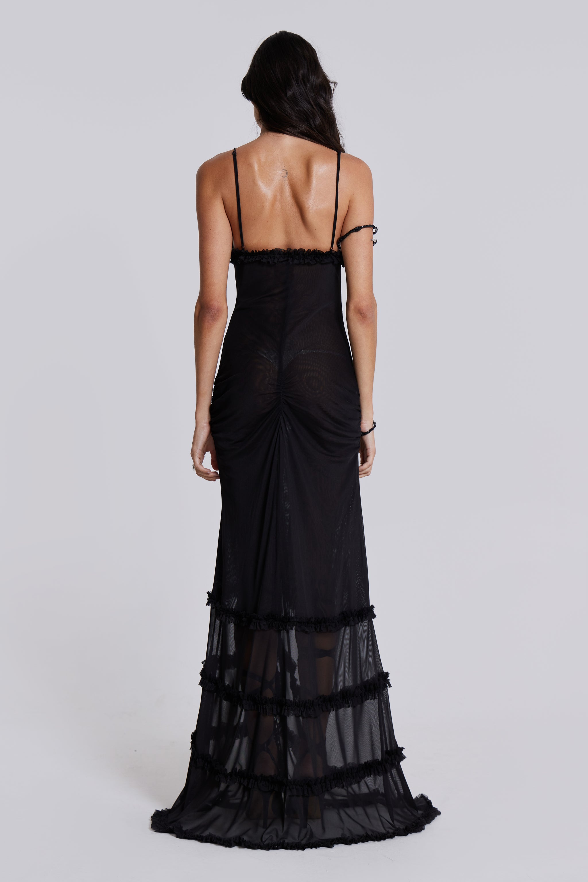 Fatale Maxi Dress in Midnight Black