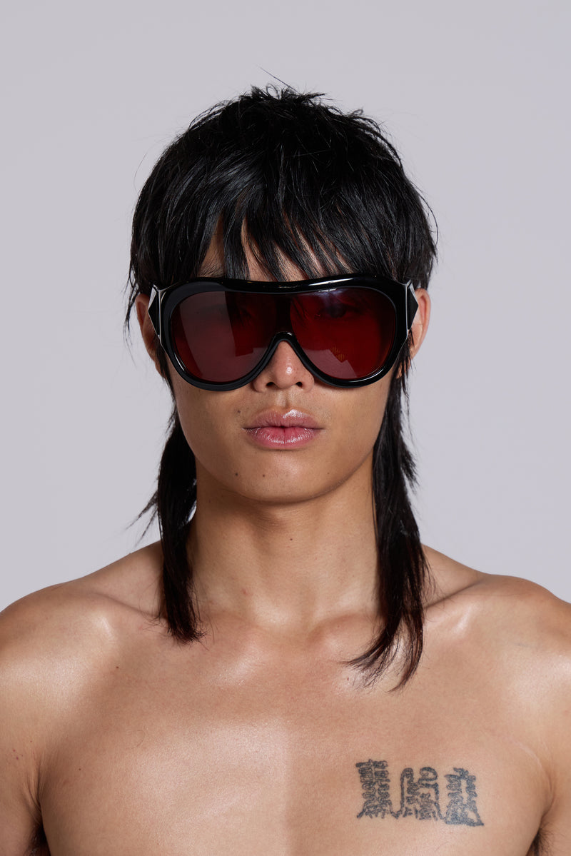 Noctra XL Stud Sunglasses in Damson