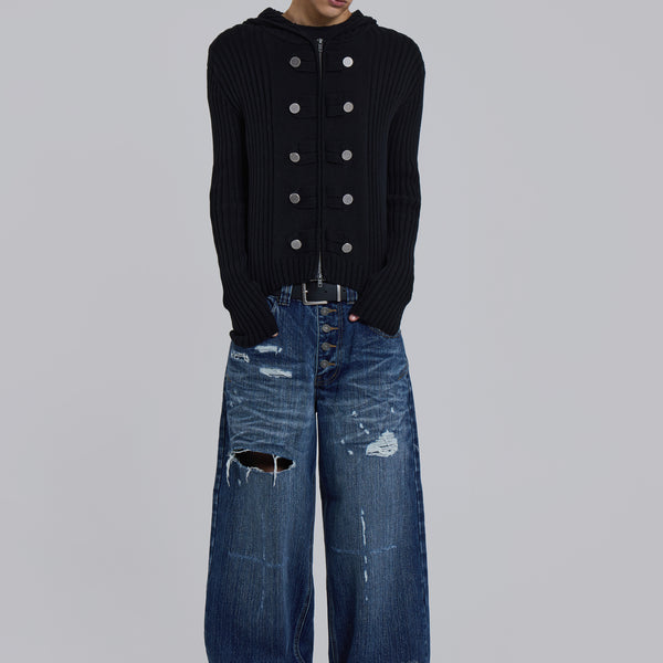 Hooded Drummer Knit Jumper | Jaded London | Clothing